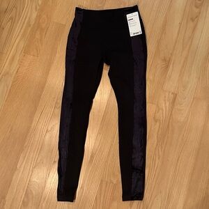 Athleta, NWT, Metro Velvet Tux Tight, Black, XS
